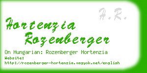 hortenzia rozenberger business card